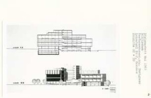 Bibliothek (Diplomarbeit bei Bernhard Hermkes): Schnitte 1:200