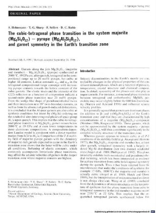 The cubic-tetragonal phase transition in the system majorite (Mg4Si4O12) - pyrope (Mg3Al2Si3O12), and garnet symmetry in the earth's transition zone