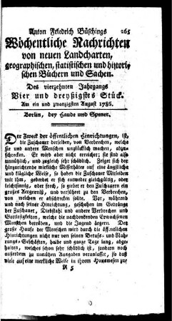 Vier und dreyßigstes Stück