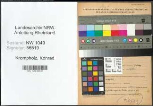 Entnazifizierung Konrad Krompholz , geb. 05.05.1909 ()