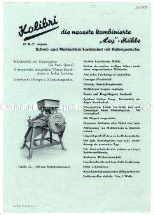 Schrot- und Mahlmühle "Kolibri"