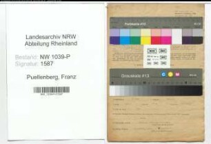 Entnazifizierung Franz Puellenberg , geb. 10.03.1912 (Vorkalkulator)