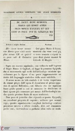 Iscrizione antica cristiana col pesce simbolico