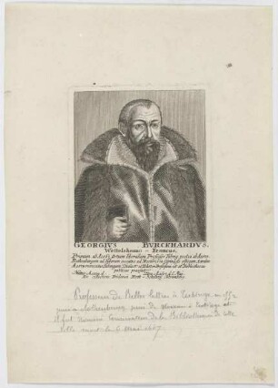 Bildnis des Georgivs Bvrckhardvs