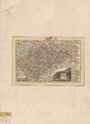 Karte vom Erzgebirgischen Kreis, 1:650 000, Kupferstich, um 1750