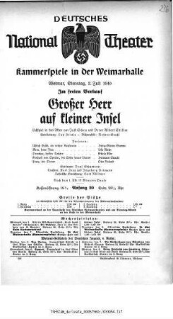 Großer Herr auf kleiner Insel