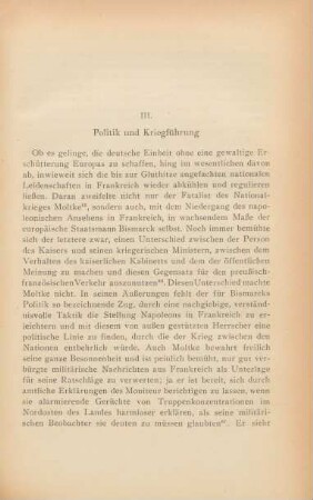 III. Politik und Kriegsführung