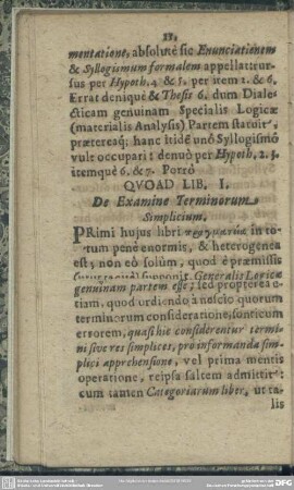 Quoad Lib. I. De Examine Terminorum Simplicium