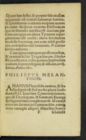 Philippus Melanthon.