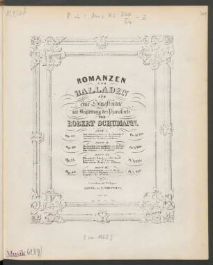 H. 1: Romanzen und Balladen für eine Singstimme mit Begleitung des Pianoforte