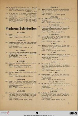 Moderne Schilderijen (Nr. 222-455)