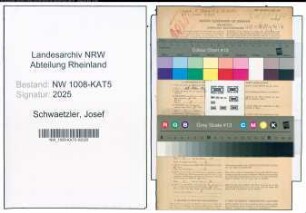 Entnazifizierung Josef Schwaetzler , geb. 14.11.1906 (Buchhalter)