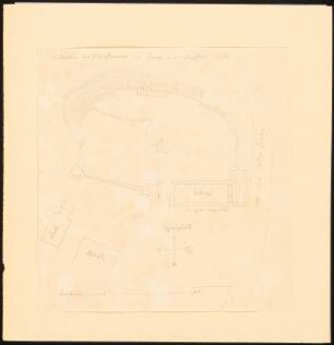 Schlossruine, Burg: Lageplan, Maßstabsleiste