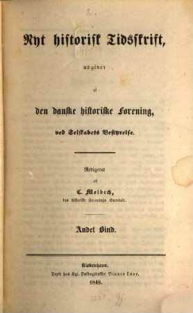 Nyt historisk tidsskrift. 2. 1848