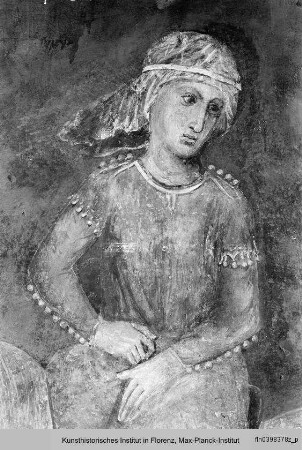 Biblische und hagiographische Szenen, Fabeln, Jagd-, Kampf- und Monatsdarstellungen (v. d. Rest. 1978/79) : Reitendes Mädchen