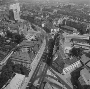 Kreuzung Juri-Gagarin-Ring und Trommsdorffstraße in Erfurt : Blickrichtung Norden