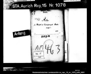 Statistik der Moorkolonien im Landdrosteibezirk Stade (Druck)