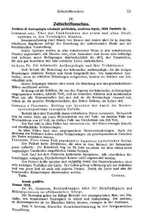 53, Archivio di Antropologia criminale psichiatria, medicina legale, 1913 Fascicolo II.