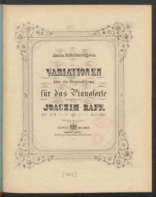 Variationen über ein Originalthema : für das Pianoforte : op. 179