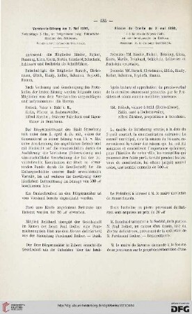 Vorstands-Sitzung am 3. Mai 1898 / Séance du Comité du 3 mai 1898