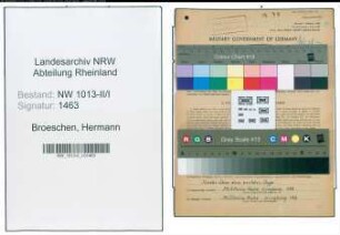 Entnazifizierung Hermann Broeschen , geb. 13.09.1894 (Schlosser)
