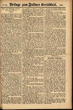 Zweite Ausgabe vom Samstag, den 31. August 1895.