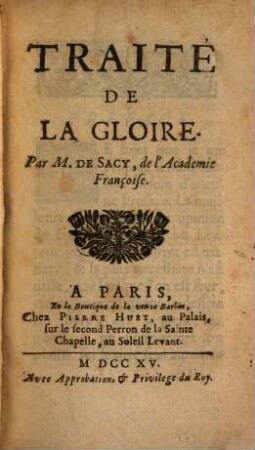 Traité de la gloire