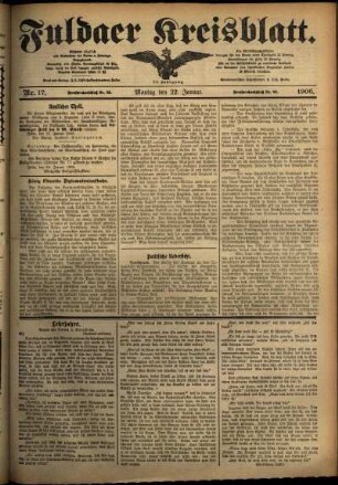 Ausgabe vom Montag, den 22. Januar 1906.