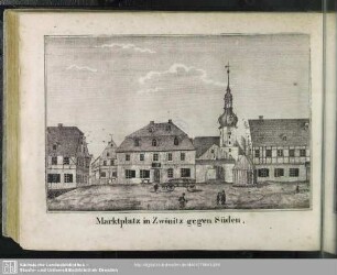 Markplatz in Zwönitz gegen Süden
