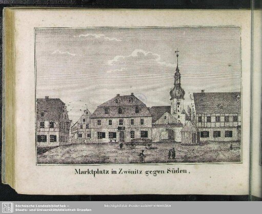 Markplatz in Zwönitz gegen Süden