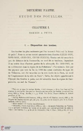 Chapitre I: Tombes a puits
