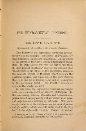 The fundamental concepts of modern philosophical thought : critically and historically considered