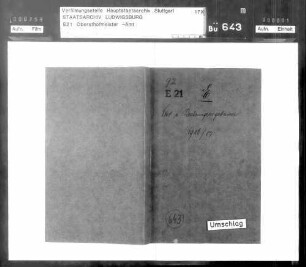 Etats- und Rechnungsergebnisse des Hofmarschallamts