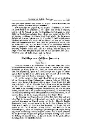 Nachklänge vom Hallischen Frauentag
