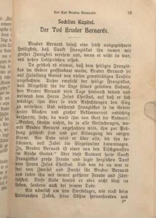 Sechstes Kapitel. Der Tod Bruder Bernards.