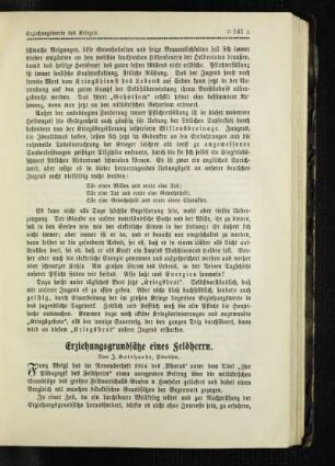 Erziehungsgrundsätze eines Feldherrn
