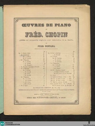 Deux Nocturnes pour Piano : Op. 32
