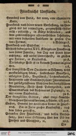 Frankreichs Umstände