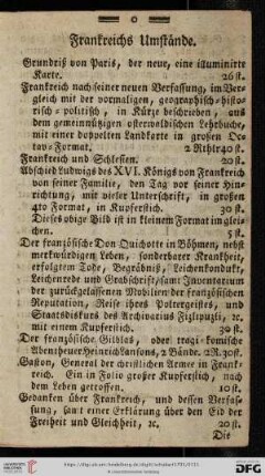 Frankreichs Umstände