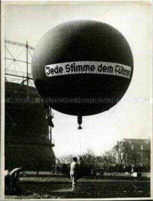 Heißluftballon mit Parole zur Reichstagswahl 1936