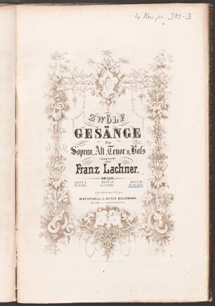 12 Gesänge : für Sopran, Alt, Tenor & Baß ; op. 110, 3. Nr. 9-12