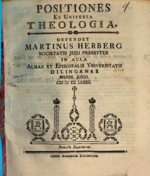 Positiones ex universa theologia