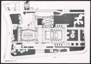 Theater- und Konzerthaus, Solingen Wettbewerb: Grundriss Eingangsgeschoss 1:200