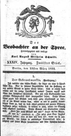 12. Stueck, 23. Maerz 1835