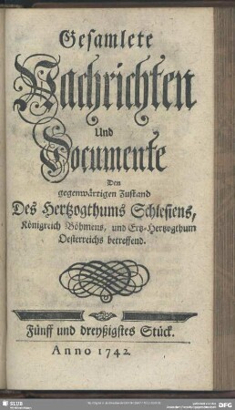 Fünff und dreyßigstes Stück
