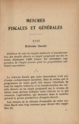 Mesures Fiscales Et Générales