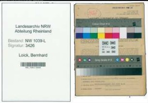 Entnazifizierung Bernhard Loick , geb. 30.03.1905 (Arbeiter)