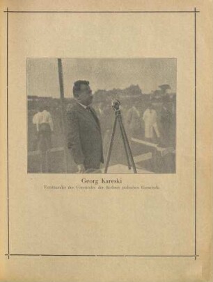 Georg Karenski. Vorsitzender des Vorstandes der Berliner jüdischen Gemeinde