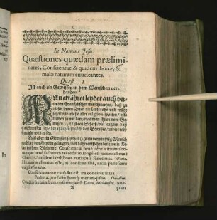 [Quaestiones quaedam praeliminares, ...; Quaest. 1.-21.]