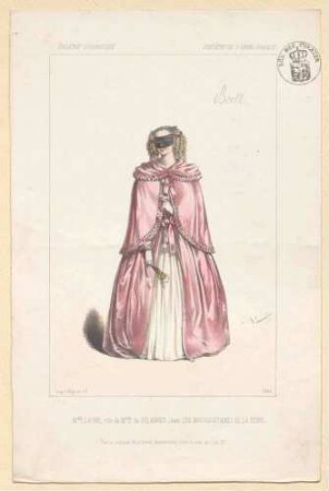 Kostümbilder aus "Galerie Dramatique": Théâtre de l'Opéra Comique